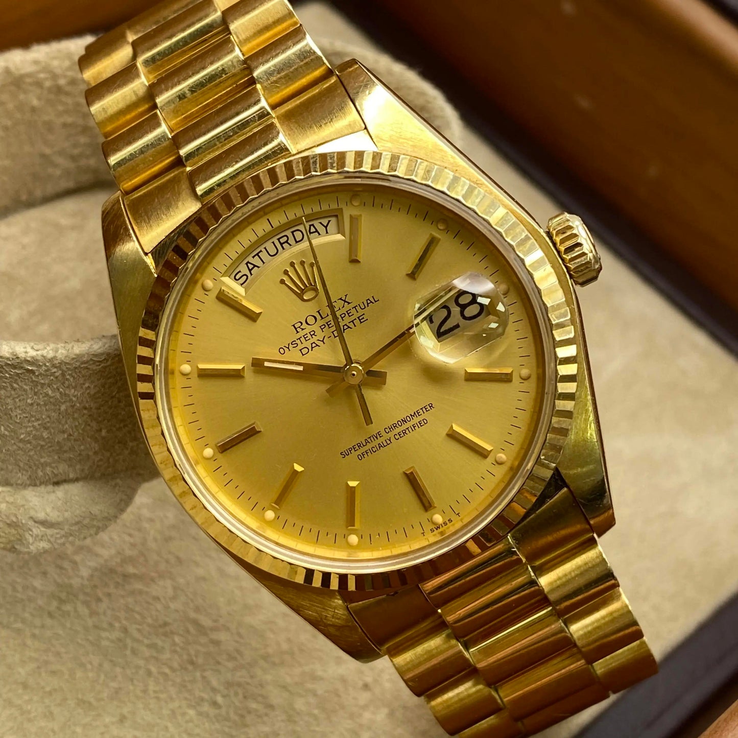 2nd image of Rolex Rolex Day-Date 18038 Wristwatch, PreOwned condition