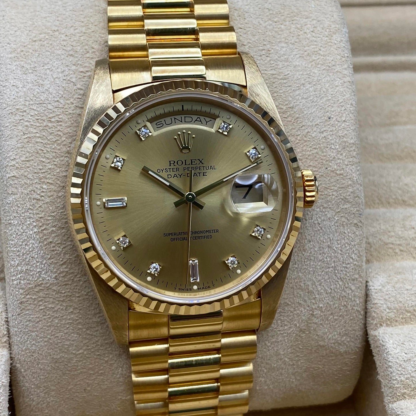 3rd image of Rolex Rolex Day-Date 18238 Wristwatch, PreOwned condition