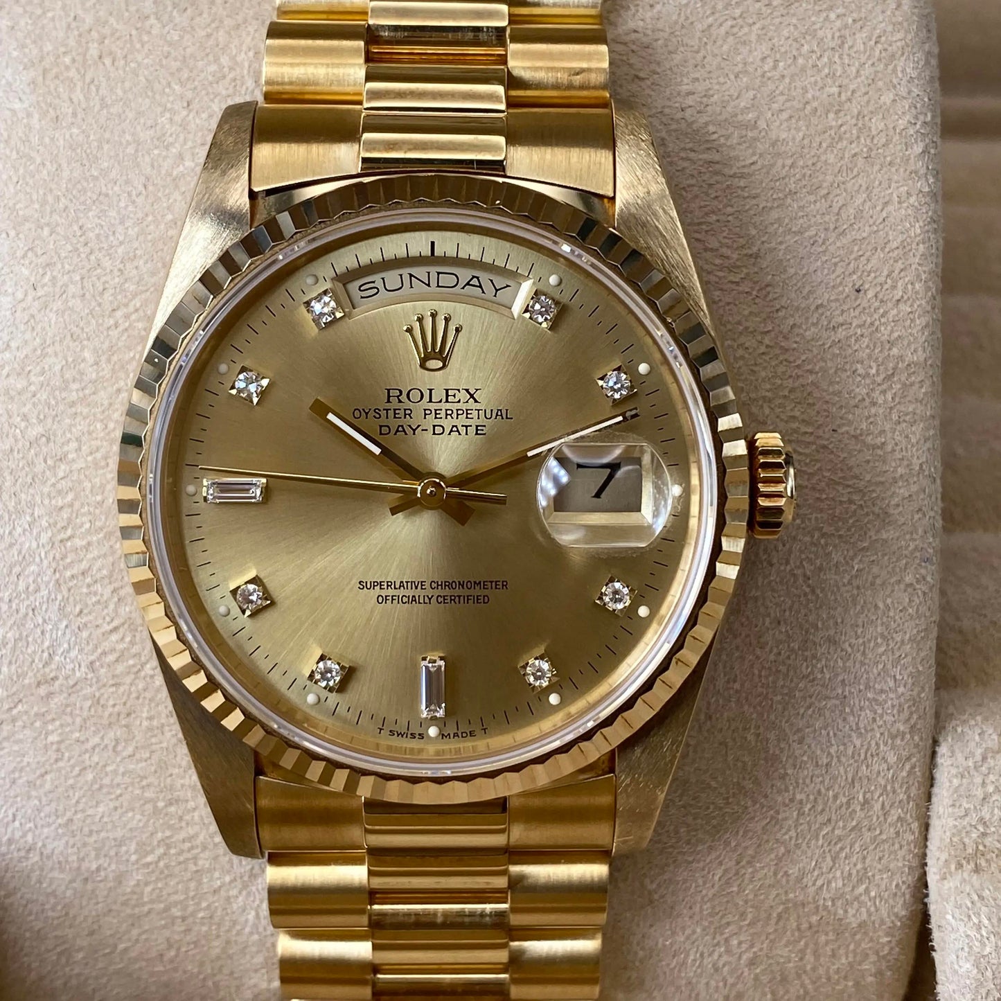 4th image of Rolex Rolex Day-Date 18238 Wristwatch, PreOwned condition