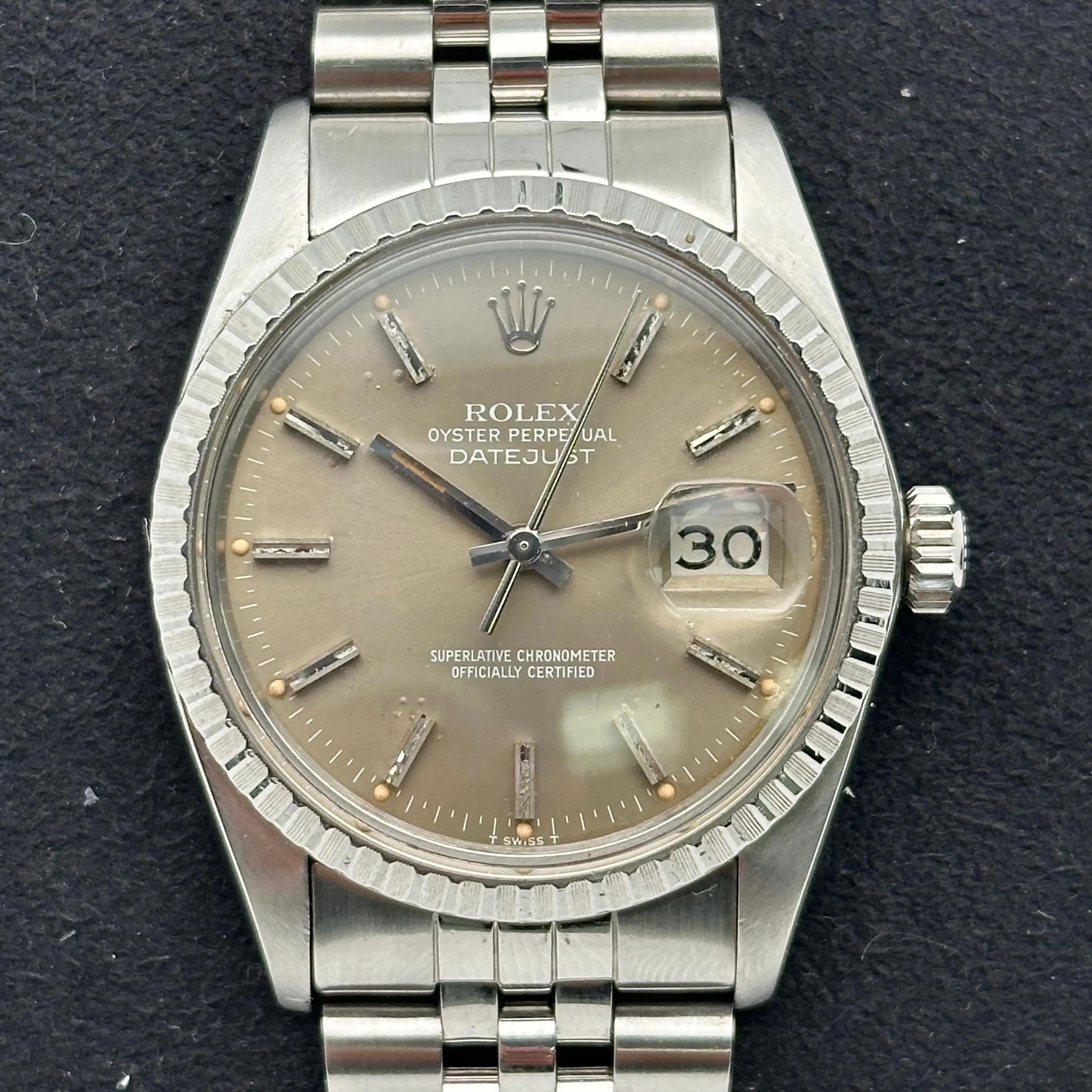 Rare Rolex Datejust 16030 36mm Jubilee Steel Ghost Dial Automatic Watch