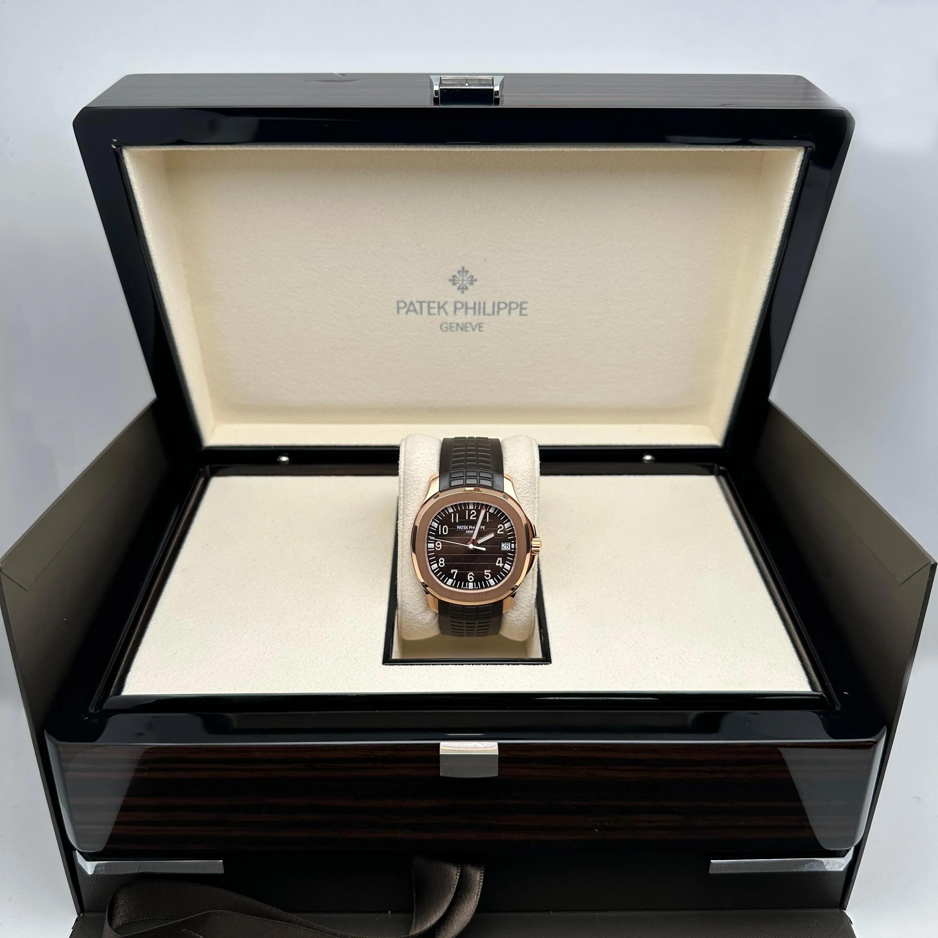 Patek Philippe Aquanaut 18K Rose Gold Brown Dial Automatic Mens Watch 5167R-001