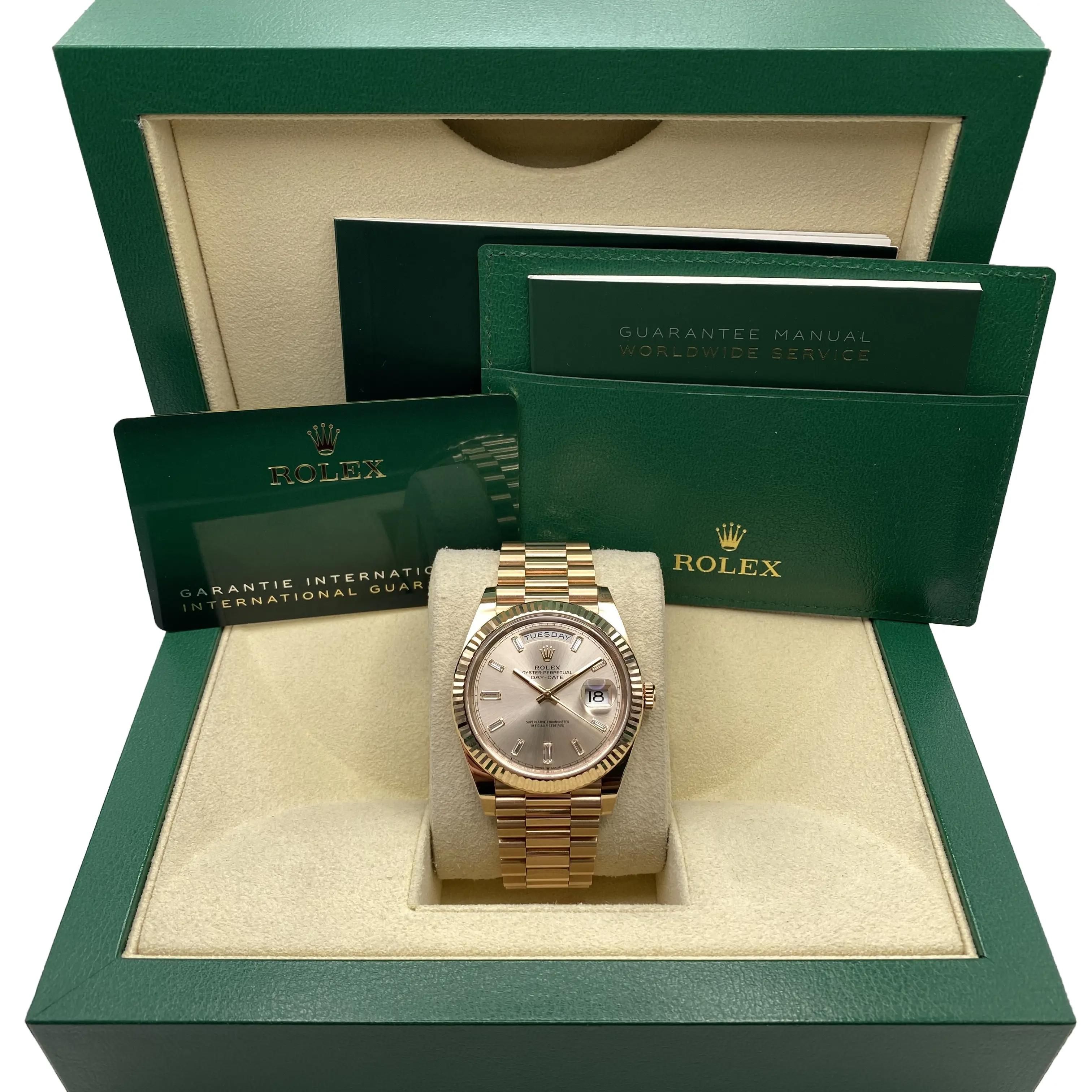 Rolex Datejust 41 18K Yellow Gold Steel Silver Dial Automatic Mens